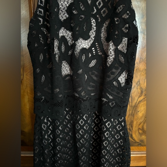 ✨HOST PICK ✨ASOS Petite Black Lace High Neckline Cocktail Dress - Picture 5 of 8